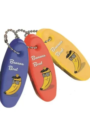 Spedito Oggi Portachiavi Galleggiante Banana Giallo – Portachiavi in PVC Morbido per Barca