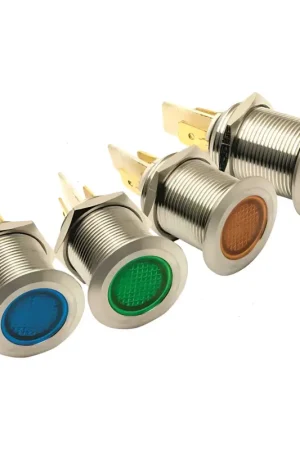 Subito Disponibile Spie LED Stagne in Acciaio Inox 24V - Ø 19mm
