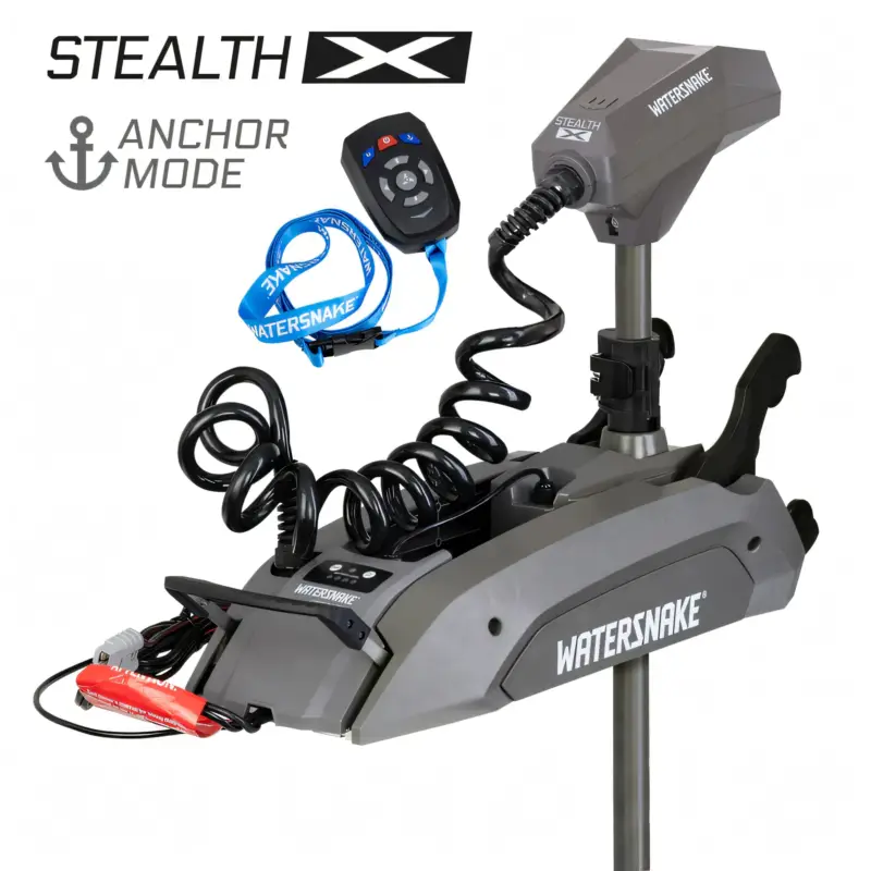 Compra Online Motore Elettrico Watersnake Stealth X 65 lb 12V Gambo 66" con Telecomando