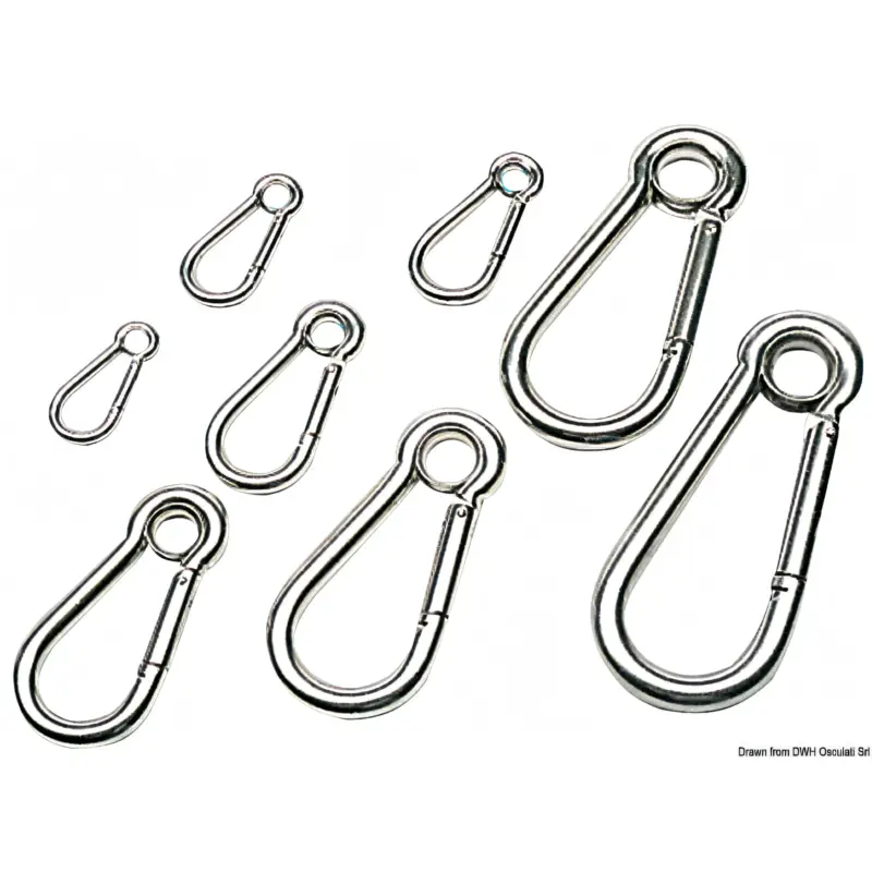 Moschettone con Occhio 160 mm in Acciaio Inox AISI 316 – Carico di Rottura 1330 kg Bestseller