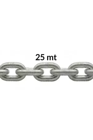 Catena Calibrata Zincata DIN 766 – Mazza da 25 m Solo Oggi