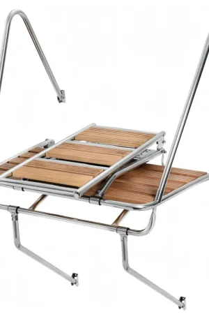 Plancetta con Passerella Grande in Acciaio Inox Ø 25 mm – Grigliato in Iroko Prezzo Scontato