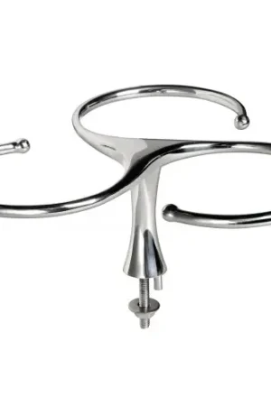 Portabicchieri triplo inox con prigioniero (48.429.04) Spedito Oggi