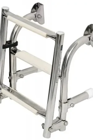 Ultimissimo Modello Scaletta inox pieghevole stretta 3 gradini (49.573.03)