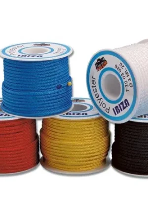 Offerta Lampo Cime treccia IBIZA tinta unita colore blu mm.2 mt.30