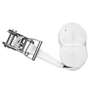 Cricchetto inox cinghia bianca mm.50 mt.8 Quantità Limitata