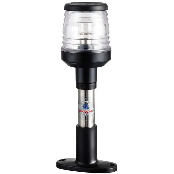 Spedito Oggi Asta fanali alluminio cm.20 - Fanale nero