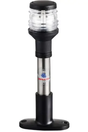 Asta in alluminio cm.20 con fanale nero Subito Disponibile