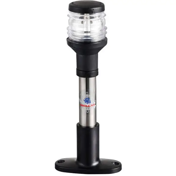 Asta in alluminio cm.20 con fanale nero Subito Disponibile