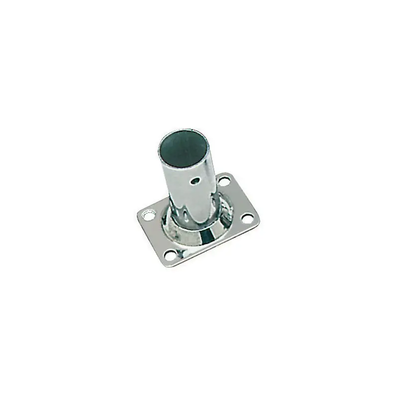 A Buon Prezzo Basetta inox rettangolare 90° x tubo da 22 mm.