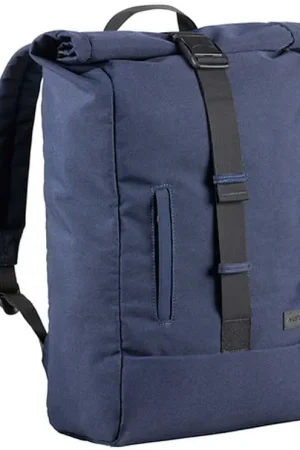 Borsa Musto in tela con chiusura arrotolabile - Navy Pagamento Sicuro