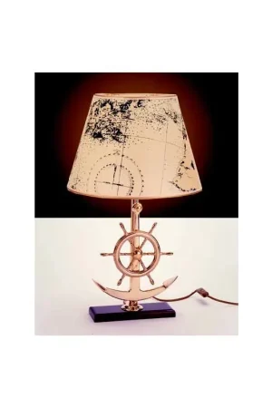 Lampada Ancora + Timone ottone. Paralume pergamena Occasione