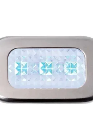 Luce di cortesia stagna a LED blu cornice inox Consegna Rapida