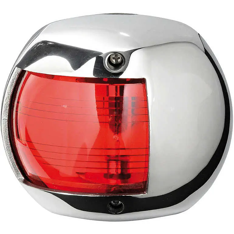 Luce di via “Classic 12” inox laterale rosso 112,5° Reso Gratuito