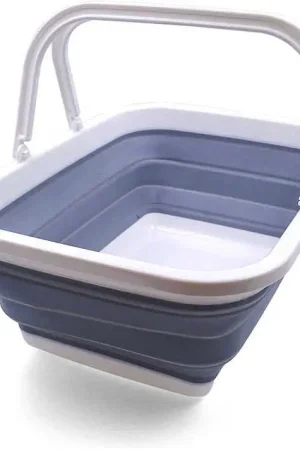 Secchio pieghevole rettangolare Tbrite in silicone Non Perdere