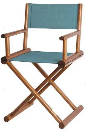 Sedia pieghevole regista MB in teak - Turchese Vendita Finale
