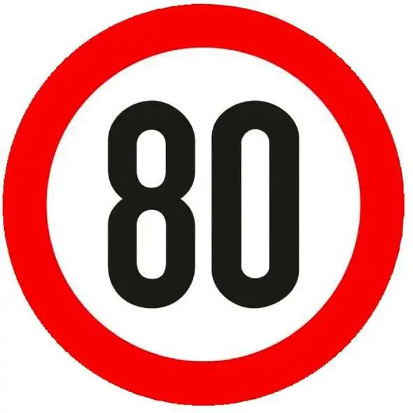 Ordina Subito Segnale velocità omologato adesivo 80 Km/h