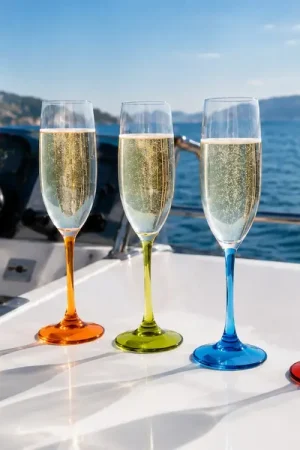 Esclusivo Set 4 Flute da Prosecco Colorati