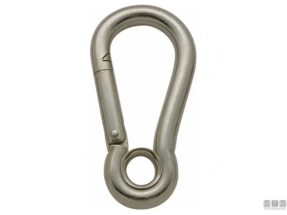 MOSCHETTONE CLASSIC D5MM CON OCCHIO ACCIAIO INOX 316 Di Tendenza
