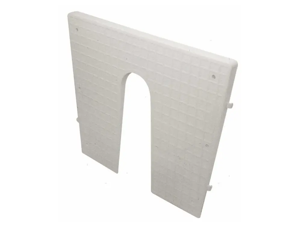 Di Tendenza PIASTRA SALVAPOPPA ANGOLATA 1-22MM 420X340MM IN PLASTICA BIANCA