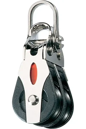 Compra Adesso Bozzello doppio Ronstan Serie 20 BB con puleggia da 20 mm - Carico massimo 350 kg - Costruzione in acciaio inox e fibra di nylon per nautica e barche