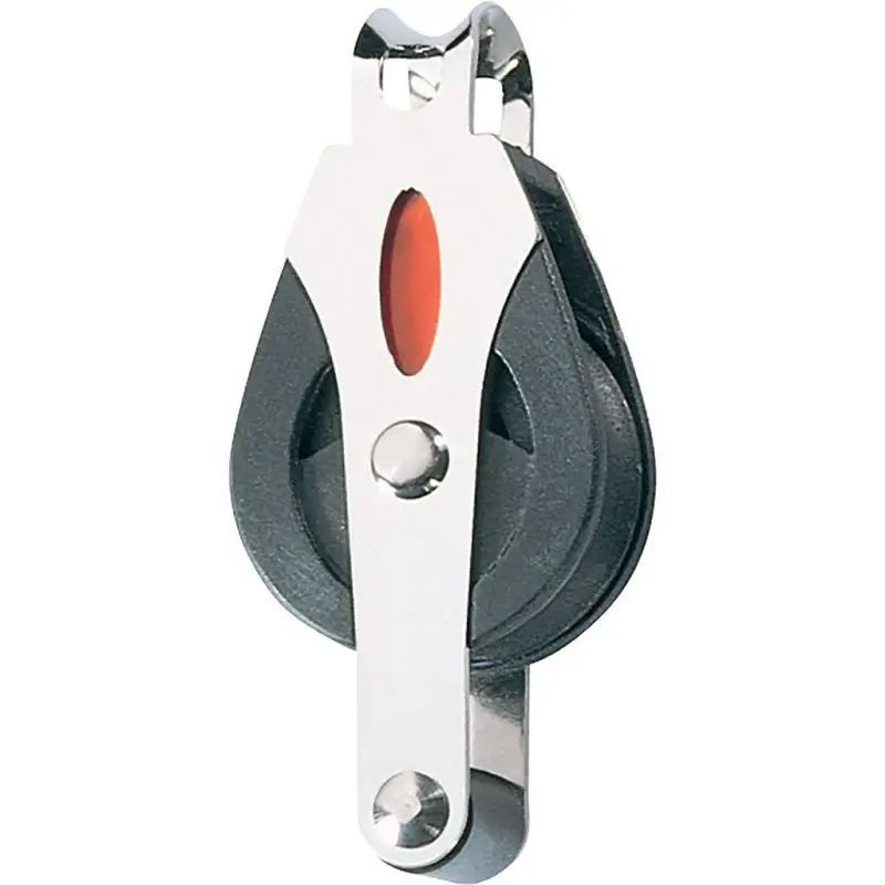 Nuovo Arrivo Bozzello Singolo Serie 30 BB Ronstan con Attacco Fisso e Arricavo - Diametro Puleggia 30 mm, Carico di Lavoro 300 kg, Struttura in Acciaio Inox e Guance in Fibra di Nylon