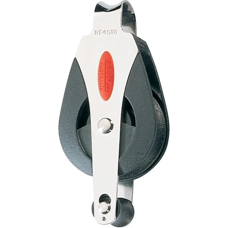 Bozzello Singolo Attacco Fisso con Arricavo Ronstan Serie 40 BB - Puleggia 40mm, Carico di Lavoro 350kg, Struttura in Acciaio Inox, Peso 60g Solo Oggi