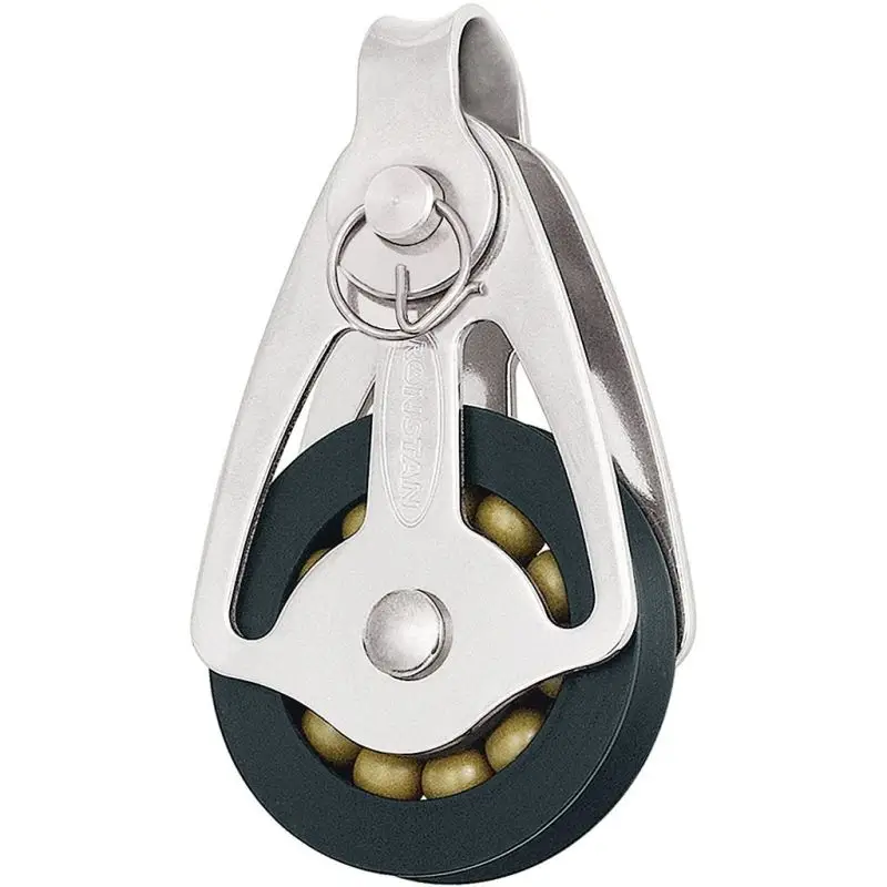 Prezzo Scontato Ronstan Serie 40 BB Bozzello Singolo con Attacco Fisso e Perni Forati - Puleggia 40mm, Carico Max 240kg, Struttura in Acciaio Inox, Ideale per Catamarani e Barche Sportive fino a 8 Metri