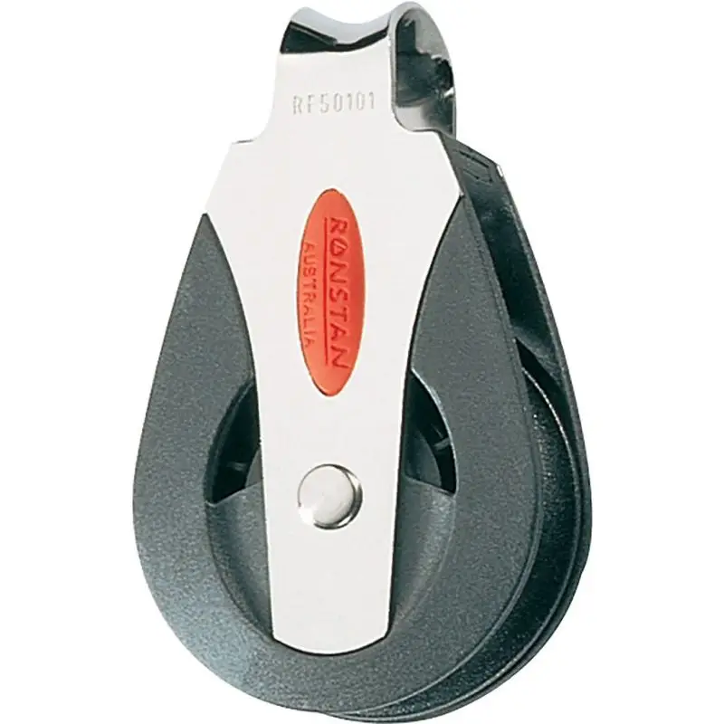 Promozione Esclusiva Ronstan Serie 50 BB Bozzello Singolo Attacco Fisso - Puleggia 50mm, Carico Massimo 500kg, Peso 97g