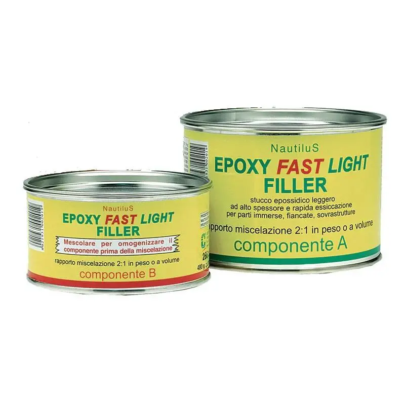 Stucco Epossidico Leggero Fast Epoxy Light Filler 480g a Catalizzazione Veloce - Cecchi Gustavo per Piccoli Lavori Nautici Nuova Collezione