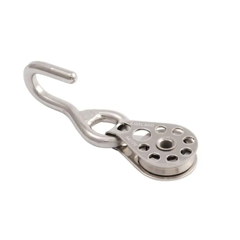 Promozione Bozzello Singolo 25mm Allen in Acciaio Inox a Sfere con Gancio - Peso 25g, SWL 250Kg, Break Load 450Kg, Massima Scotta 5mm