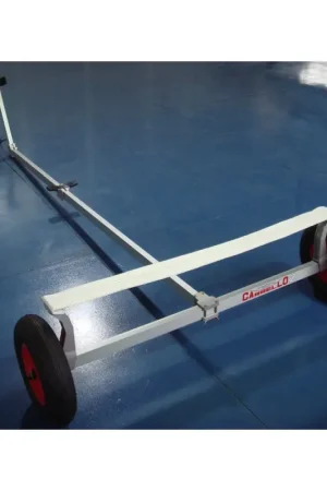 Carrello di alaggio Carrello2 per barche a vela 420 - FINN - FLYING JUNIOR - RS AERO - VAURIEN, in alluminio anodizzato, ruote Flex Lite, montaggio rapido e resistente alla corrosione marina, portata fino a 220 kg, 5 anni di garanzia. Nuova Collezione