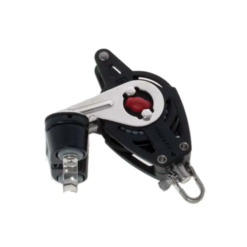 Consegna Rapida Bozzello winch Viadana Ø57mm girevole con arricavo e strozzascotte - Guance in composito stabilizzato, rivetti in AISI 316, puleggia in alluminio anodizzato duro+PTFE, carico di lavoro 205kg, peso 248gr.