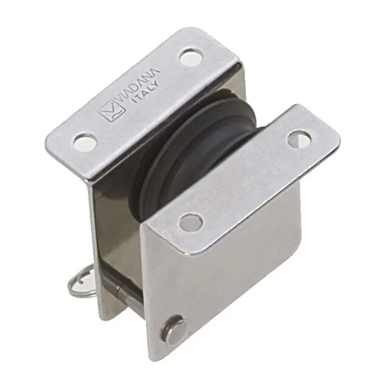 Rinvio da incasso Viadana Ø34mm per cavo 5mm - Bozzelli e rinvii in lega leggera con carico rottura 700 kg Subito Disponibile