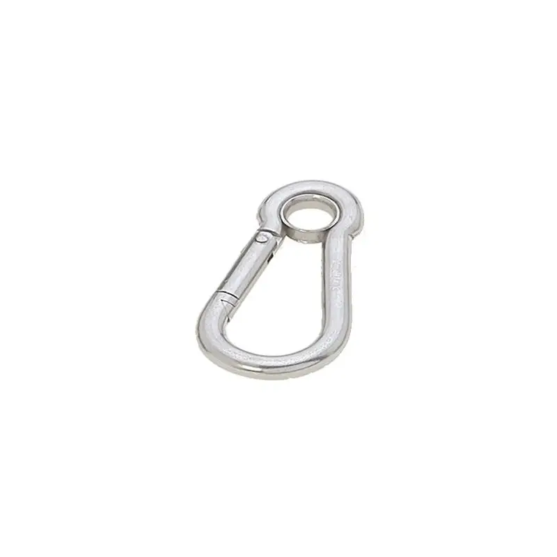 Quantità Limitata Moschettone con Occhio in Acciaio Inox Viadana 8mm - Carico di Rottura 800Kg, Lunghezza 80mm per Vela e Nautica