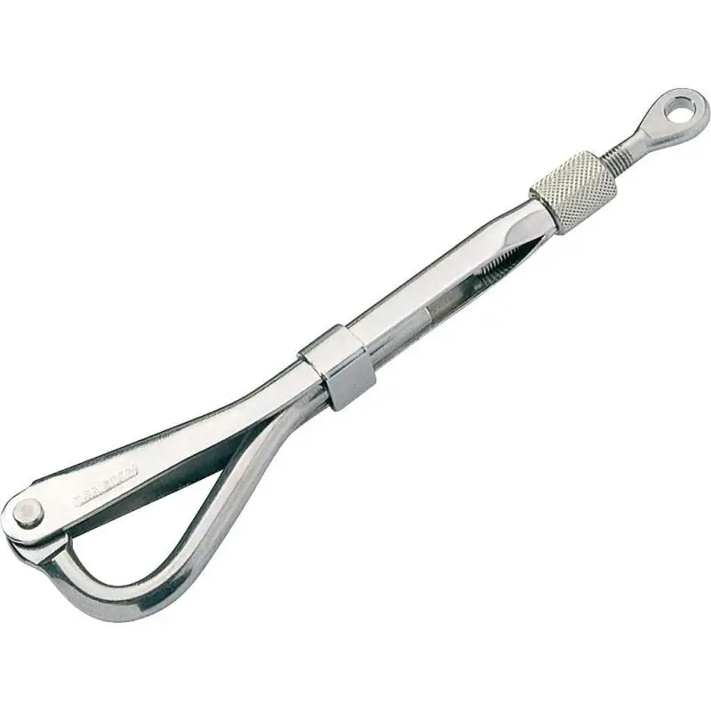 Nuova Collezione Gancio a pellicano regolabile Ronstan per cavo 6,4mm in acciaio inox - Peso 115g