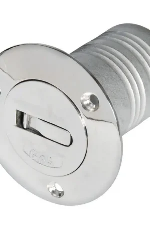 Promozione Tappo Imbarco in Ottone Cromato Water da 50 mm con Sistema di Apertura a Ribalta - Certificato RINA, Ideale per Barche e Nautica