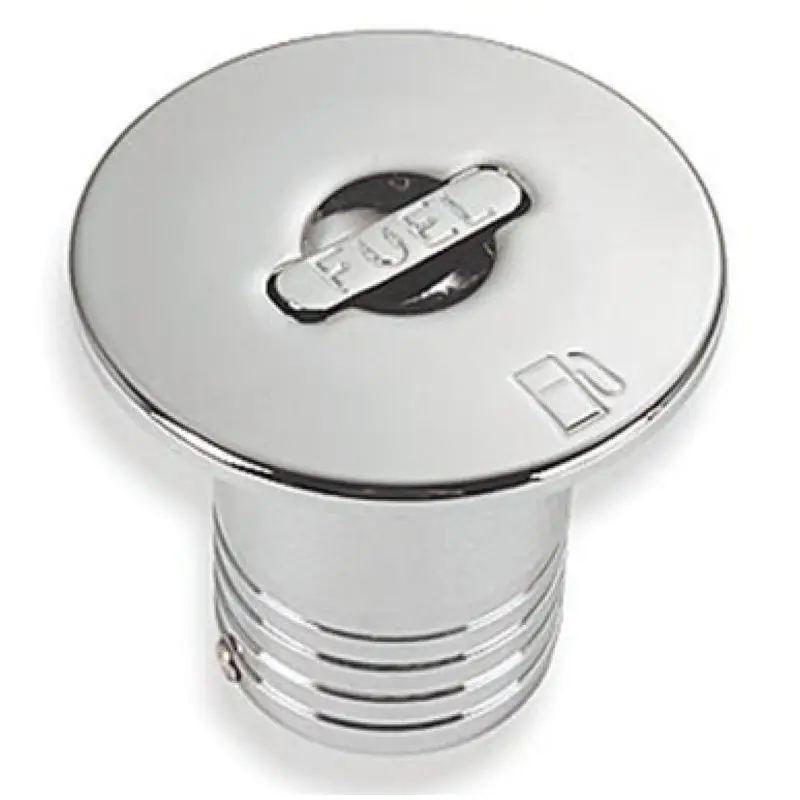 Popolare Tappo in Ottone Cromato a Filo Fuel 50 mm con Sistema di Apertura Senza Chiavi e Catenella Interna - Conforme RINA