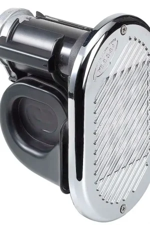 Tromba Hurricane Cromata 12 V per Nautica - Pronta all'Uso Senza Cablaggio Necessario Professionale