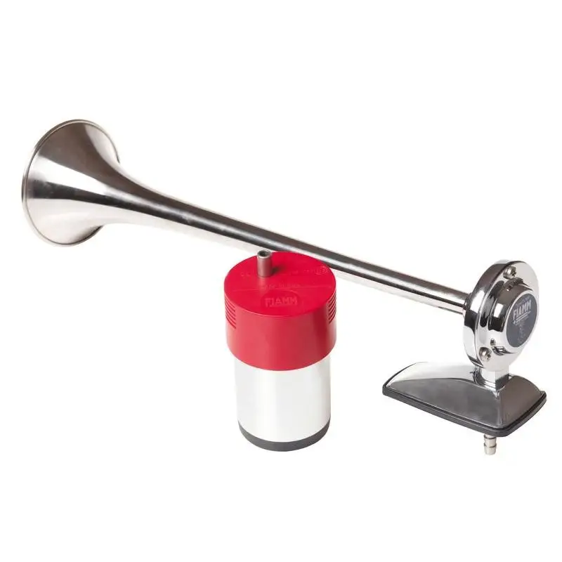 Reso Gratuito Tromba Fiamm Bora 24 V con compressore - Suono potente e greve in acciaio inox per imbarcazioni