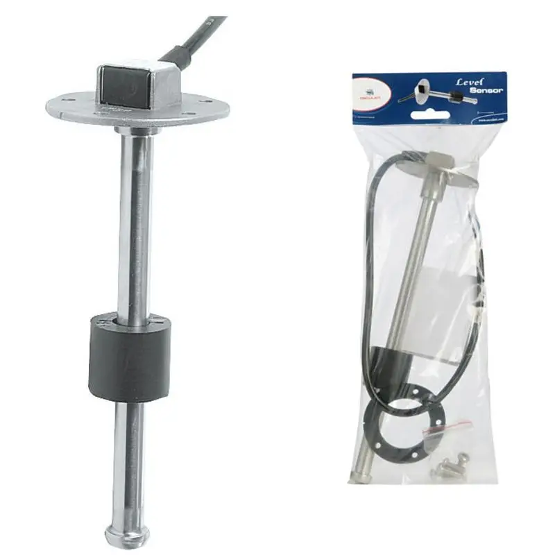Solo Oggi Galleggiante Verticale 28 cm in Acciaio Inox 316 per Nautica - Universale 12/24 V - Misura 240/33 Ohm per Carburanti e Acqua