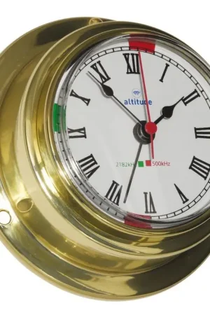 Orologio Altitude 842 con carcassa in ottone lucido e zaponato per la nautica e la vela Ultima Occasione