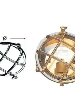 Quantità Limitata Lampada Tartaruga Tonda 215 mm A Tenuta Stagna con Portalampada Edison per Barche e Nautica