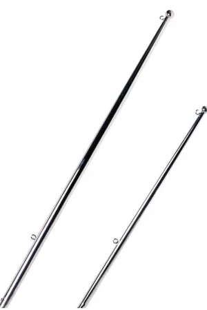 Acquista Ora Asta bandiera in acciaio inox con pallina - 610 mm con terminali e occhielli per fissaggio bandiera