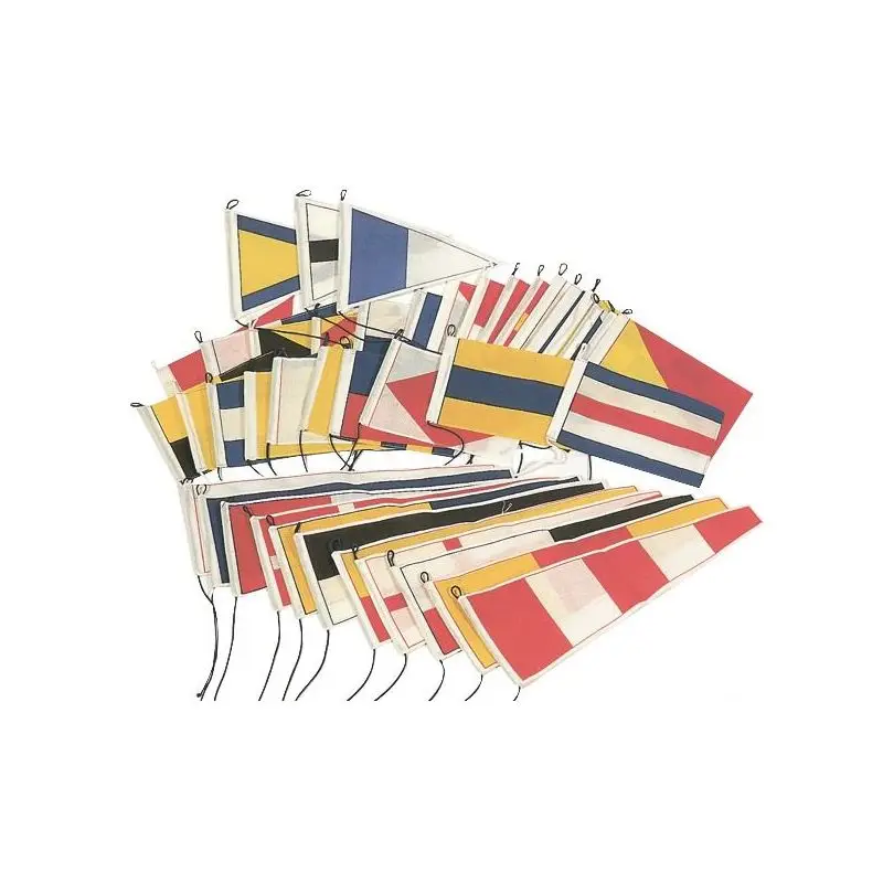 Set di 40 Gran Pavese 14 x 20 cm con Codice Internazionale di Navigazione in Poliestere Stampato a Colori Vivaci e Cimette per Vela e Nautica Occasione Imperdibile