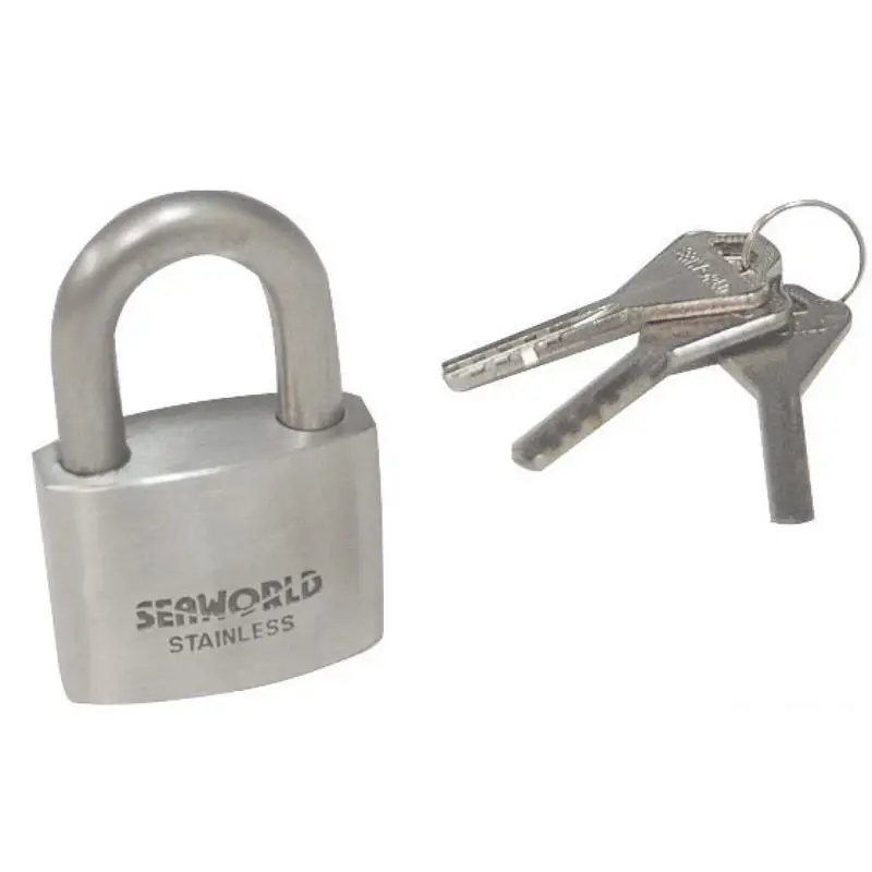 Occasione Imperdibile Lucchetto in Acciaio Inox AISI 304 con Arco da 30 mm e Serratura in Ottone Cromato per Nautica e Vela