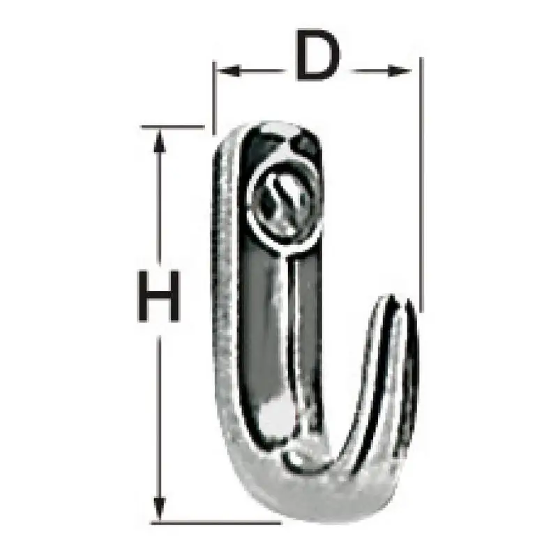 Nuova Collezione Gancetto in acciaio inox fuso e lucidato 22x30 mm per nautica e barche - Gancetto inox di alta qualità per applicazioni marinare