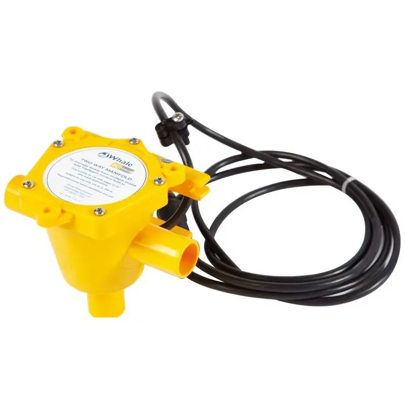 Spedizione Espresso Raccordo Whale tre vie con sensore IC per pompa Gulper IC - collegamento diretto per scarichi senza serbatoio acque grigie, montaggio a paratia o sottopiano, cavo di 4 metri incluso.