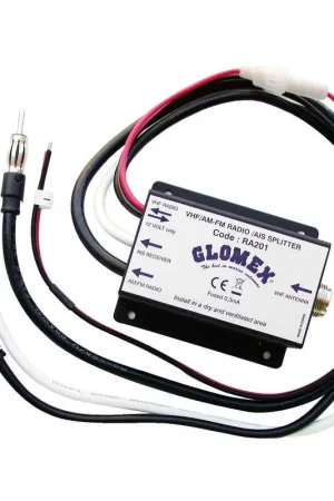 Splitter AM/FM/AIS Glomex RA201 per Ricezione tramite Antenna VHF Nautica - Ottimizza il Segnale e le Trasmissioni Radio Offerta Limitata
