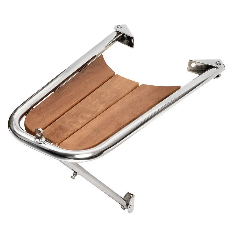 Delfiniera in acciaio inox AISI 316 con grigliato in teak e puntone di sostegno regolabile - Osculati Bestseller